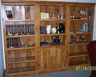 Three piece book shelf units
