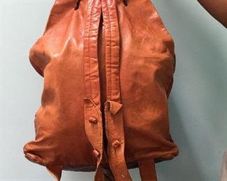 African leather back pack