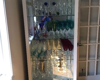 Memphis light up cabinet with 2 glass doors
