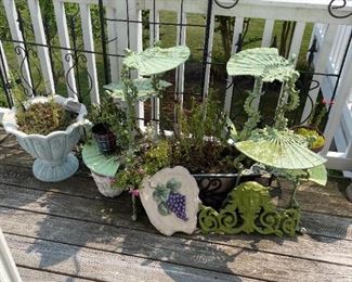 Outdoor planters and stands