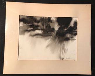 “Lead Mine Road” Original Art Ink On Paper by Jane Paden 17 x 14