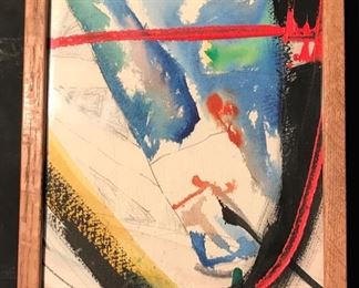 “Polar Bridges” Original Art by Arthur Turner. 1989 Mixed Media Water Color( 8 x 10).