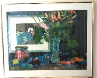 Original Watercolor Art Matted and Framed by Artist Polly Hammett of Houston Tx. Framed and Matted (45”x 37”)