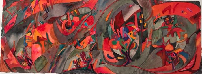 Original Watercolor Art by Jane Paden (8” x 22.5”)