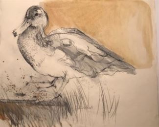 “Wood Duck” Original Watercolor Signed By Artist Susan ARNDT 26 x 23