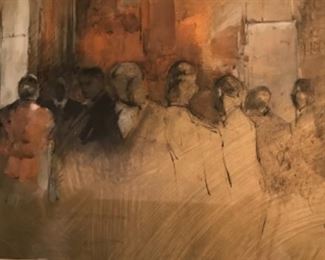 Original Art by Alex Powers. Signed and Dated 1992, Image 16” x 27” - Matted 20” x 31”