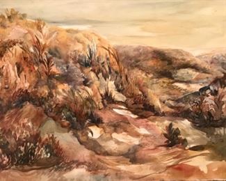 Jane Paden Original Watercolor “Big Bend” (30” x 20”)