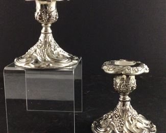 Pair of Godinger silver plate Vineyard Candlestick