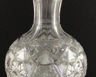 Roden Bros brilliant cut period Hand cut Crystal carafe