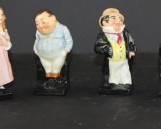 Royal dalton Dickens “Pickwick papers” figurines from England: Joe “fat boy”, little Nell, captain cutre, Barrister