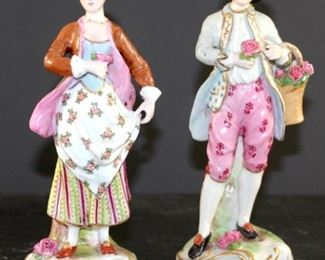 Kalk crossed arrows antique porcelain figurines from Germany
