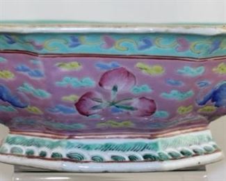 Oriental style Porcelain and Handpainted and Octagon bowl
