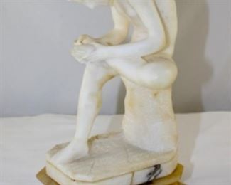 Spenario Boy with Thorn Statue in Carved Alabaster
