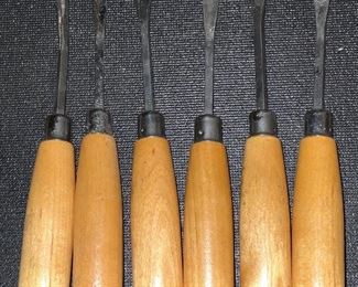 Wood Handle 6 pcs. Carving set