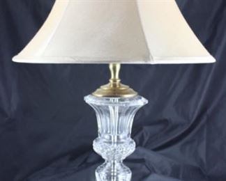 Vintage Cut Crystal Lamp (base 14”H/with shade 25”)