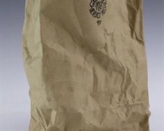 Geary’s Beverly Hills Ceramic Bisque Paper Bag Vase 8” x 5”