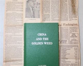 China and the Golden Weed by Lee Parker and Ruth Dorval Jones with a newspaper clipping.