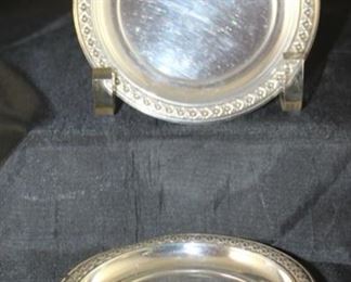 Rogers Sterling coasters set of six