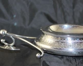 Victorian antique marton Hall and Company Sheffield 1890s large silver spoon warmer