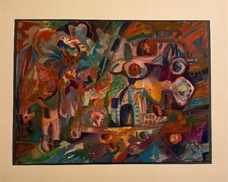 “Curiosity Shop” Original Art by Jane Paden (unframed) Image 30” x 22”’