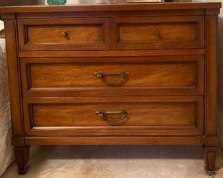 Whites Fine Furniture Pair Vintage Three Drawer Lowboy Chest made in USA. (35.5”W x19”D x 29.5”H)1 of 2 shown