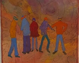 Original Cassin Art by Jane Paden on Canvas (6” x 6” 1.5”) Block Art