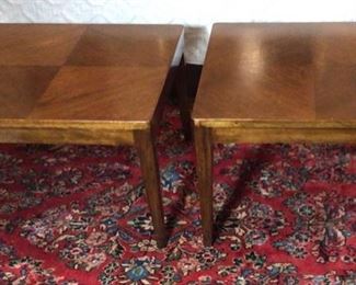 Pair Mid-Century Danish Modern Square Low Side Tables (22” x 22”x 15”H)