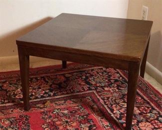 (1 of 2 shown) Mid-Century Danish Modern Square Low Side Tables (22” x 22”x 15”H)