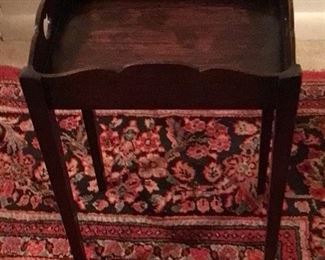 Vintage Mahogany Miniature/Childs Tea Table (11 3/4”W x 8 1/4”D x 17 1/2”H)
