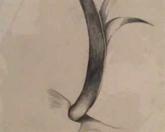 Jane Paden “Spout” Original Charcoal Drawing (7.5” x 8.5”)