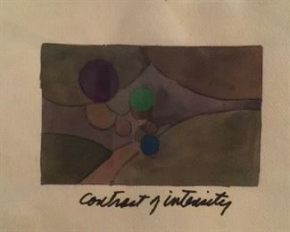 Jane Paden Original Art “Contrast of Intensity” 11” x. 7.5”. Image 6.4” x 4”