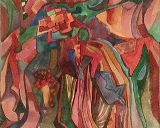 Jane Paden Original Watercolor Abstract(9” x 8”)