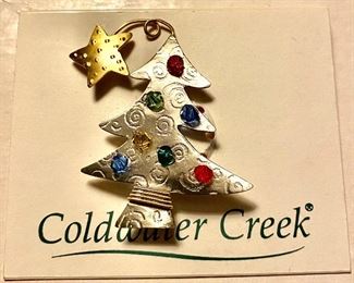 Cod water Creek Vintage Christmas Tree Pin