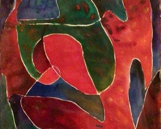 Jane Paden Original Watercolor Abstract (11” x 14”)