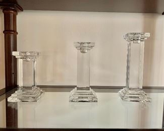 Set of crystal candlesticks
