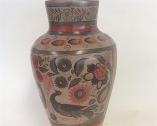 Peacock Vase, 19" H. 