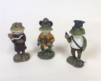 Frogs, 6 1/2" H. 