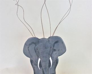 Nina's Ark Elephant Vase, 16" H. 