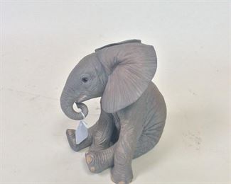 Lenox Seated African Elephant Calf, 6" H. 