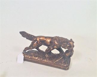 Dog with Pheasant, 8 1/2" L. 