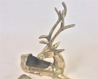 Brass Reindeer, 11" H. 