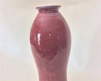 Zimmerman Red Vase, 12 1/2" H. 