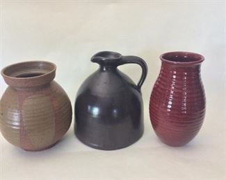 3 Vases, 9 1/2" H. 