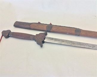 Sword with Wood Sheath, 40" L. 