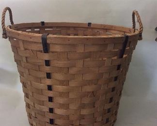 Large Rope Handled Basket, 20" H 24" diameter. 