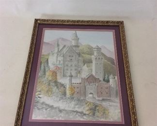 Castle Painting, 14" x 17". 