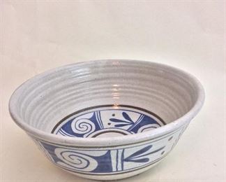 Large Pottery Serving Bowl, 12" diameter. 