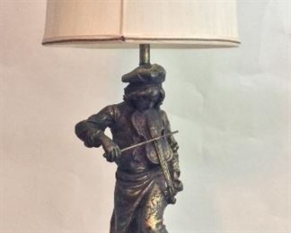 Violinist Table Lamp, 41" H.  