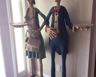 72" Tall Woman and Man Figures.  