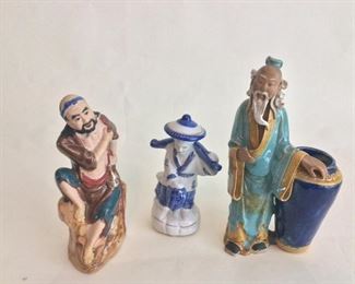 3 Porcelain Figurines, 8 1/2" for tallest. 